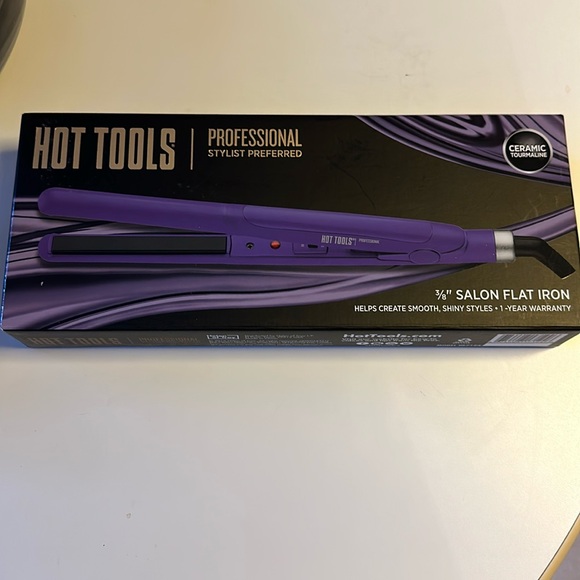 HOT TOOLS ceramic tourmaline 3/8” salon flat iron - Picture 1 of 3